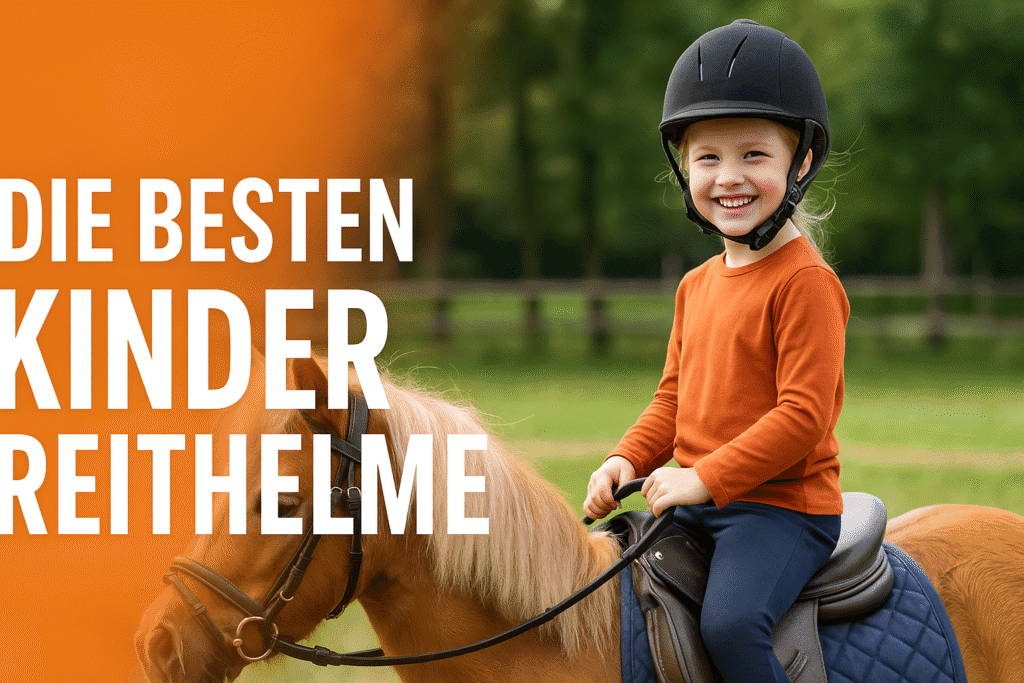 Kinder Reithelm Test 2025 – Mädchen mit sicherem Reithelm auf Pony