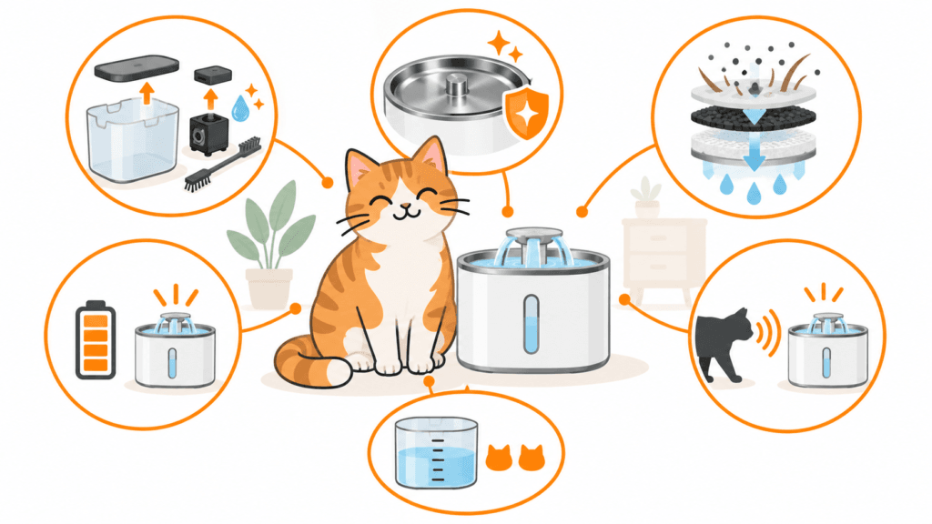 katzen-trinkbrunnen-kaufberatung-filter-akku-edelstahl Kaufberatung für Katzen Trinkbrunnen mit Filter, Akku, Edelstahl und Sensor