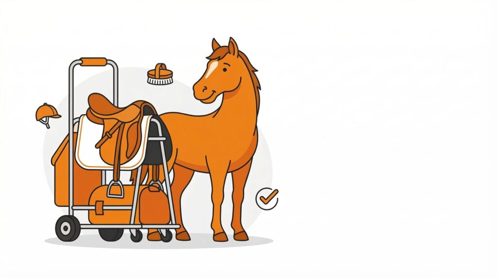 Rollbarer Sattelwagen Pferd Test