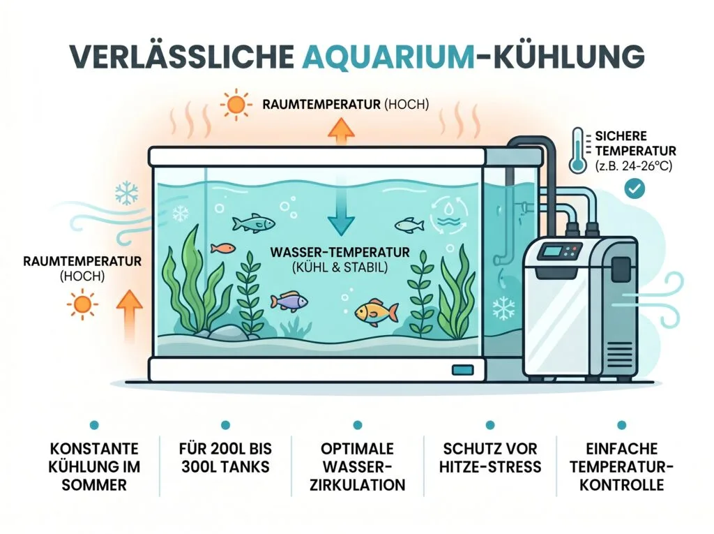 Aquarium Kühler im Sommer für 200 bis 300 Liter Becken