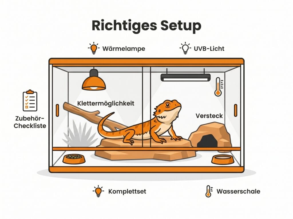 Komplettset für Bartagame Terrarium 120x60x60