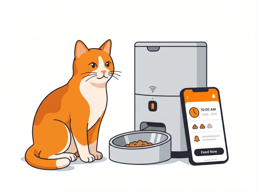 Automatischer Futterautomat mit App für Katze im Vergleich