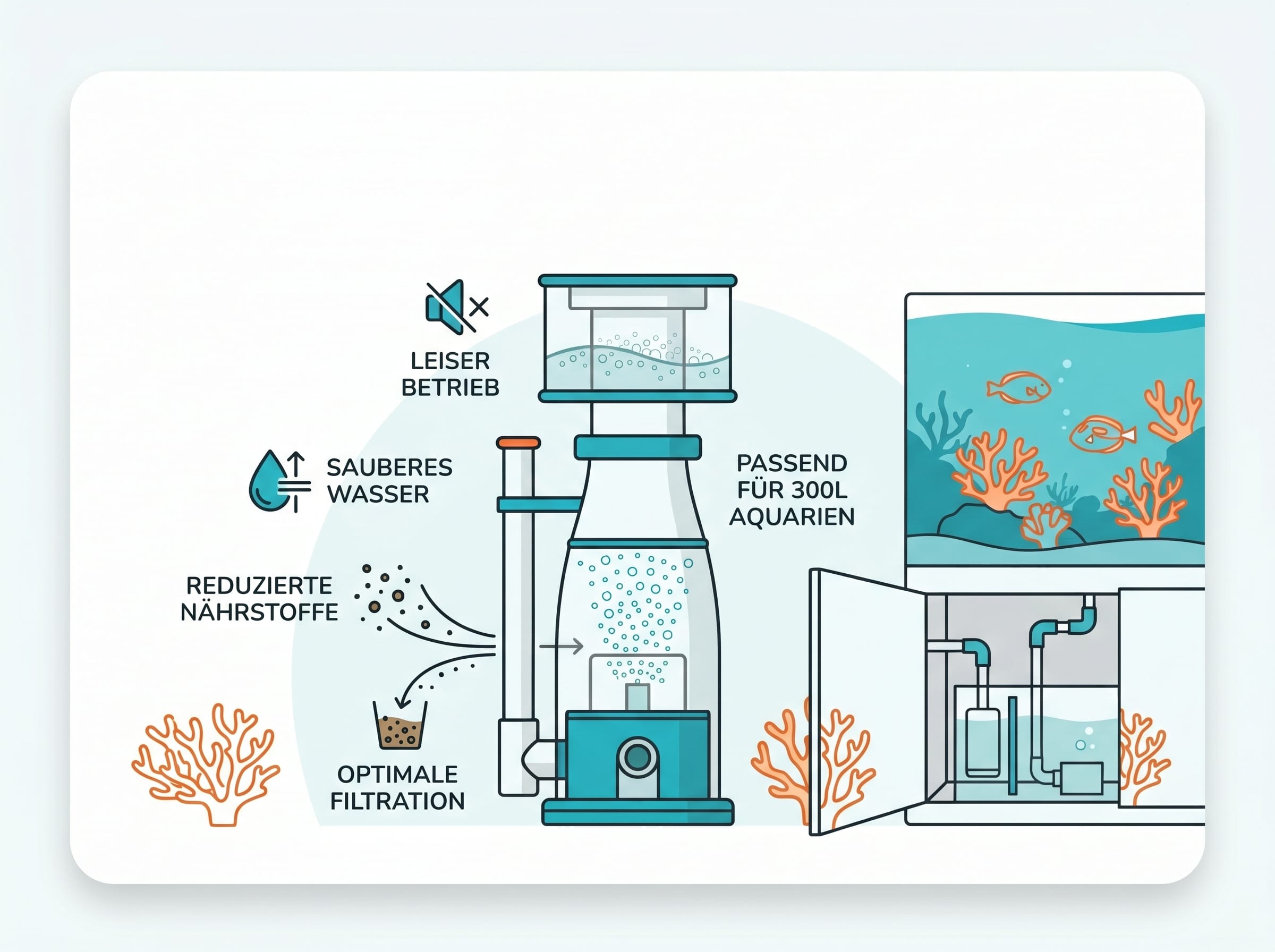 Meerwasser Abschäumer für 300 Liter