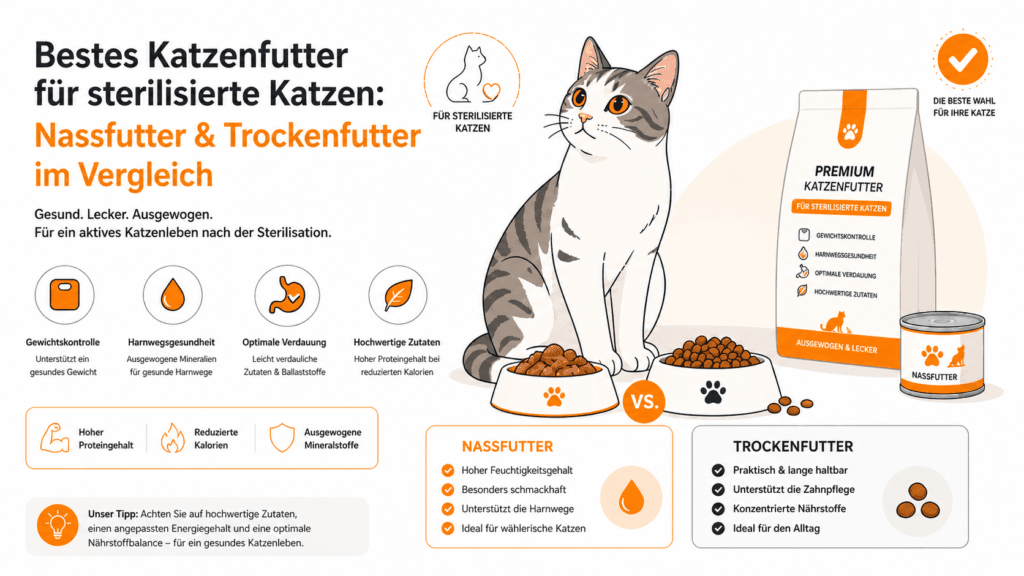 Bestes Katzenfutter für Sterilisierte Katzen im Vergleich