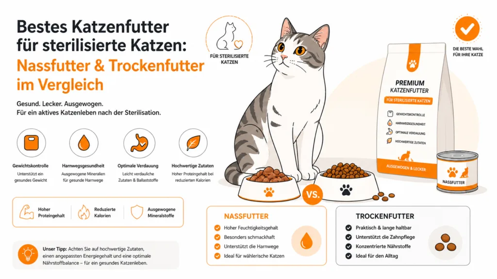 Bestes Katzenfutter für Sterilisierte Katzen im Vergleich