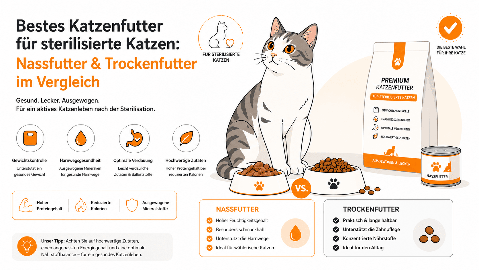 Bestes Katzenfutter für Sterilisierte Katzen im Vergleich