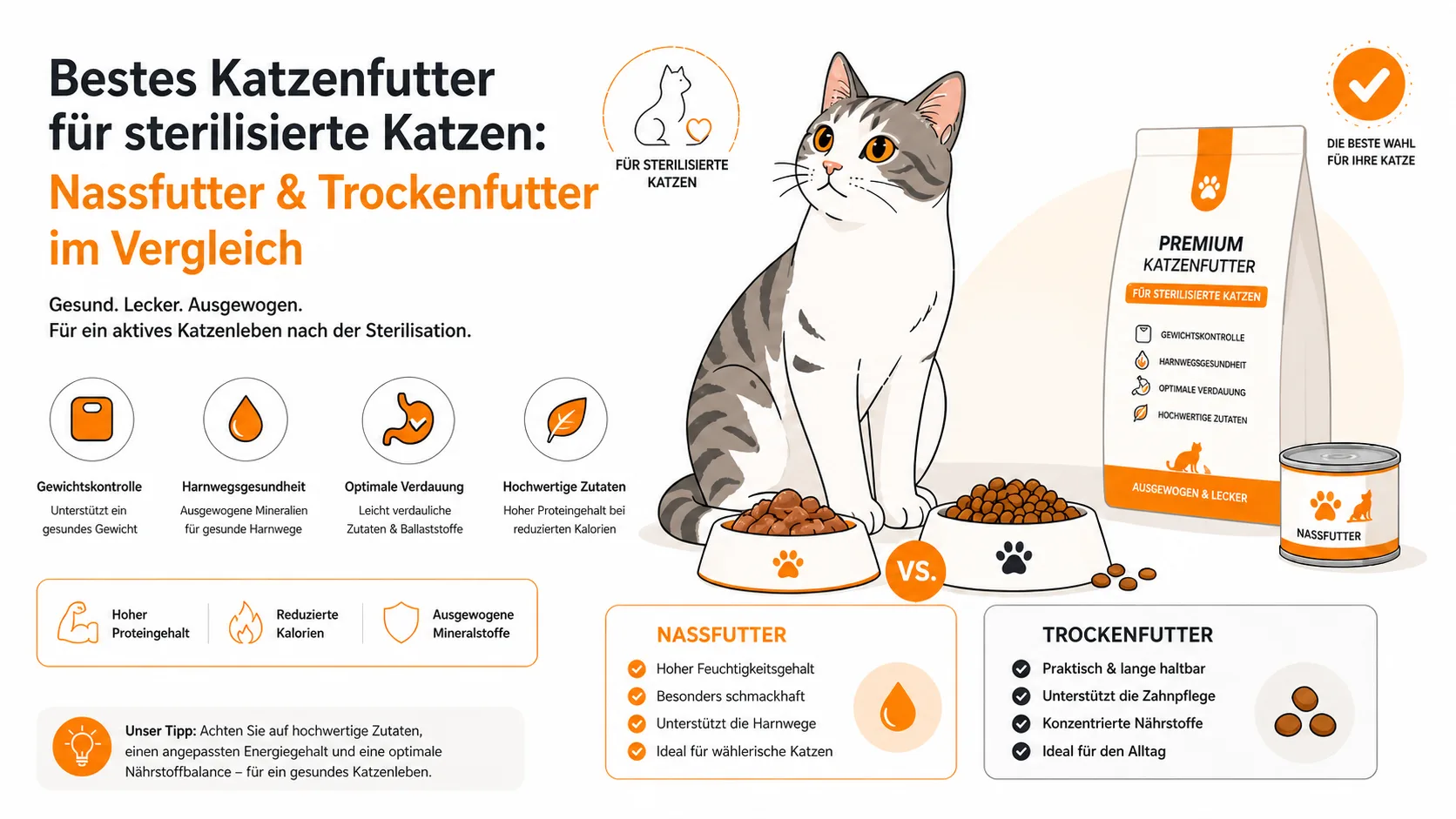 Bestes Katzenfutter für Sterilisierte Katzen im Vergleich