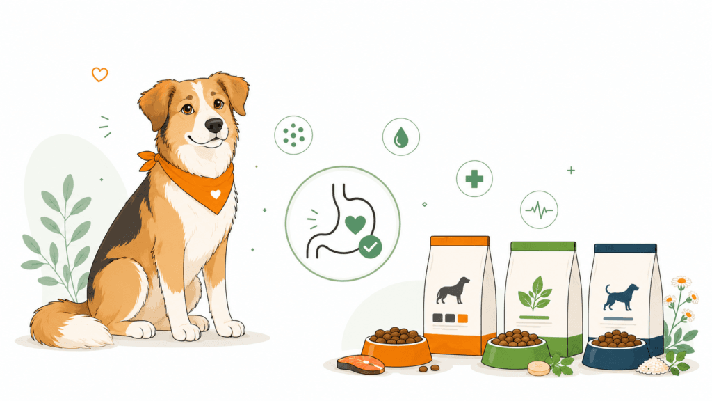Hundefutter bei Magen-Darm-Problemen im Vergleich von Purina mera und bosch
