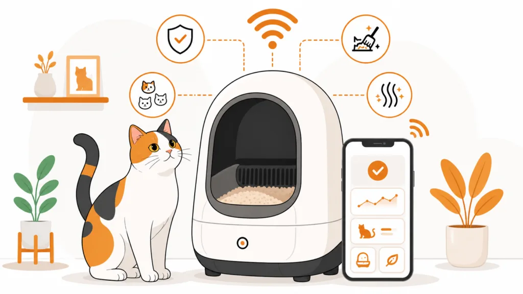 Selbstreinigende Katzentoilette mit App im Vergleich