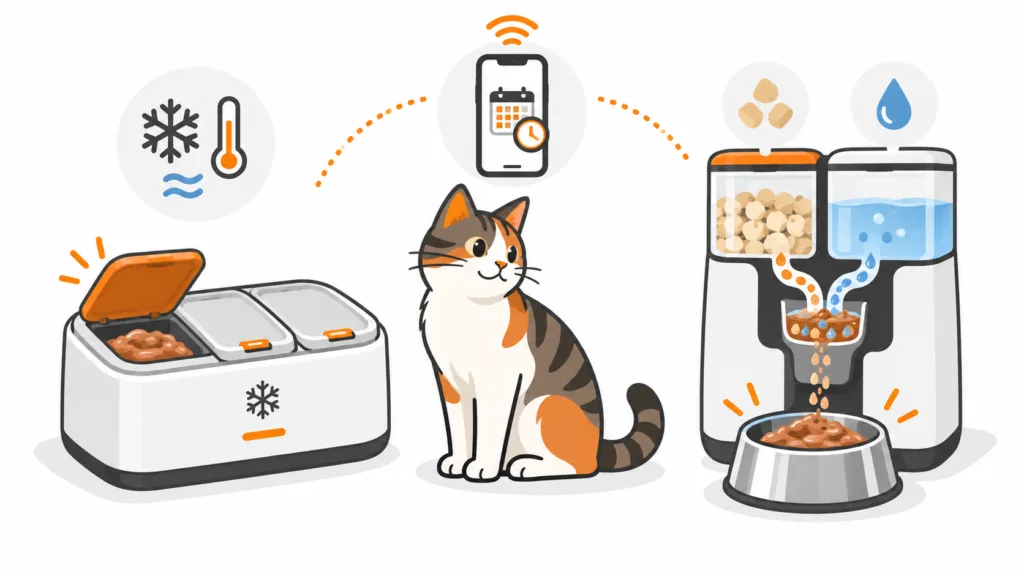 Neakasa Riko vs PETLIBRO Polar Futterautomaten für Katzen im Vergleich